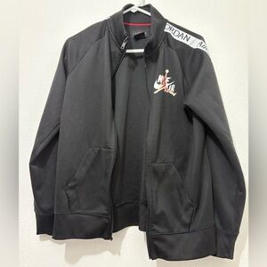NIKE AIR JORDAN Teen Jumpman Track Jacket SPELLOUT Side Ribbon Zip Sz 13-15 Year